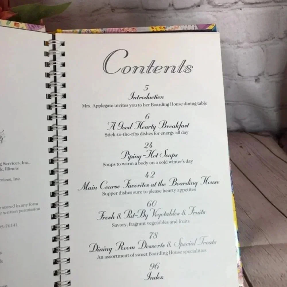 Vintage 1995 MRS. APPLEGATE'S BOARDING HOUSE cookbook cottagecore country